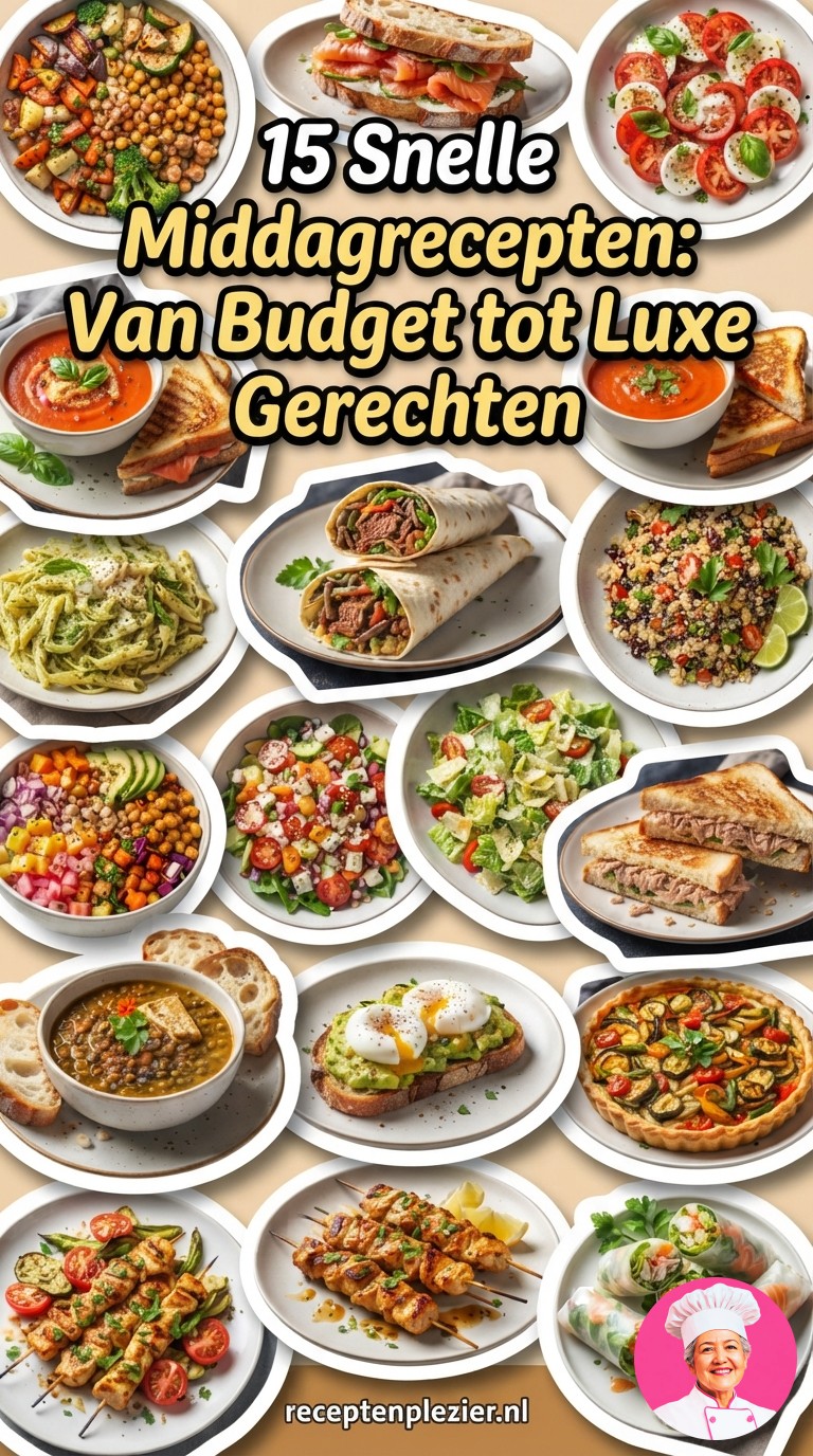 15 Snelle Middagrecepten: Van Budget tot Luxe Gerechten