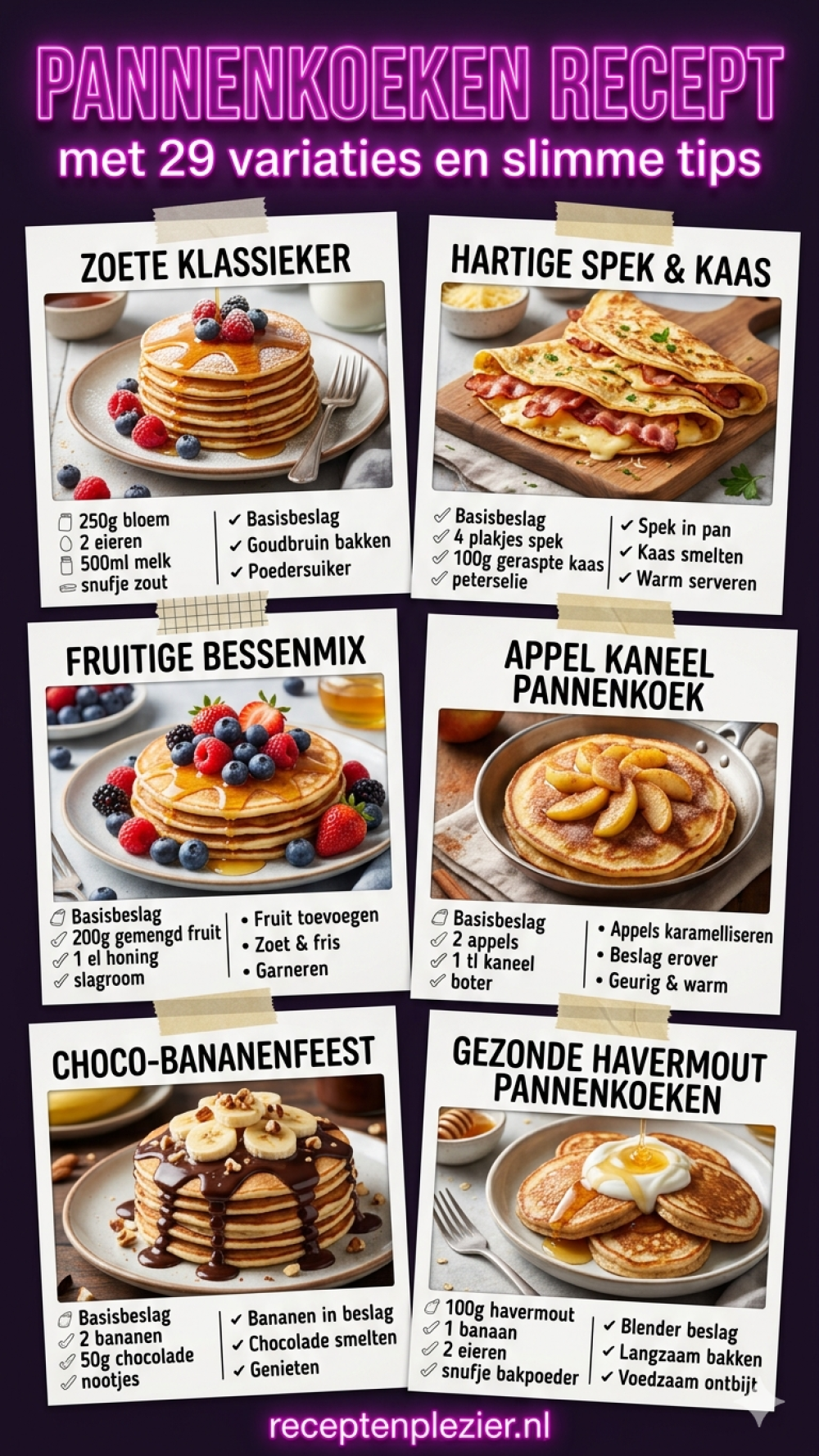 Pannenkoeken recept met 29 variaties en slimme tips