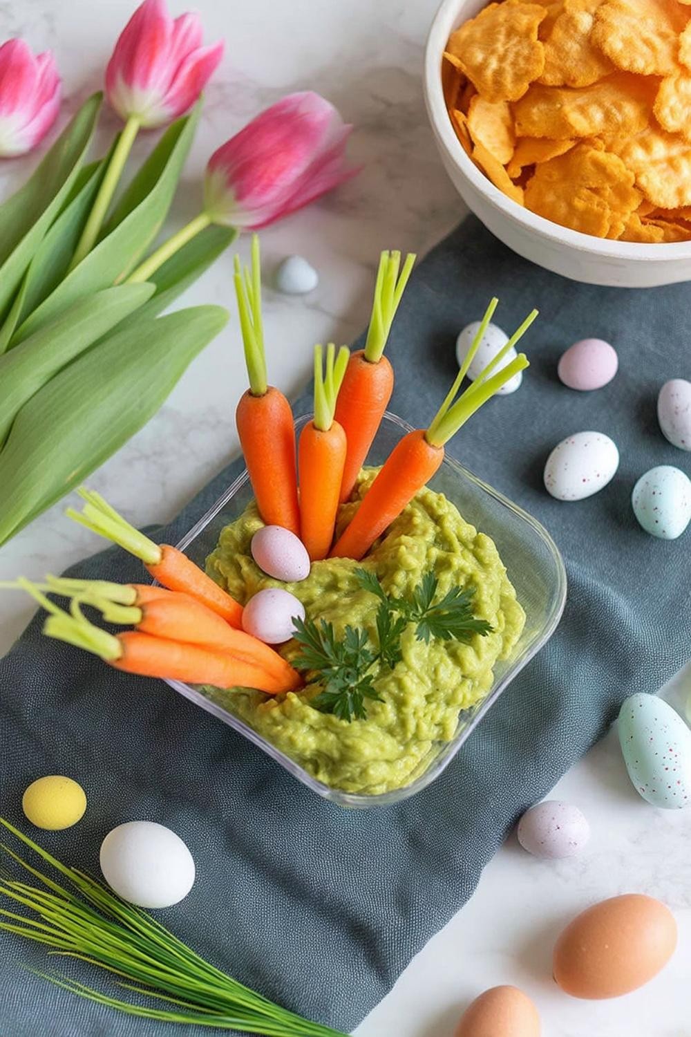 Worteltjes met groene dip