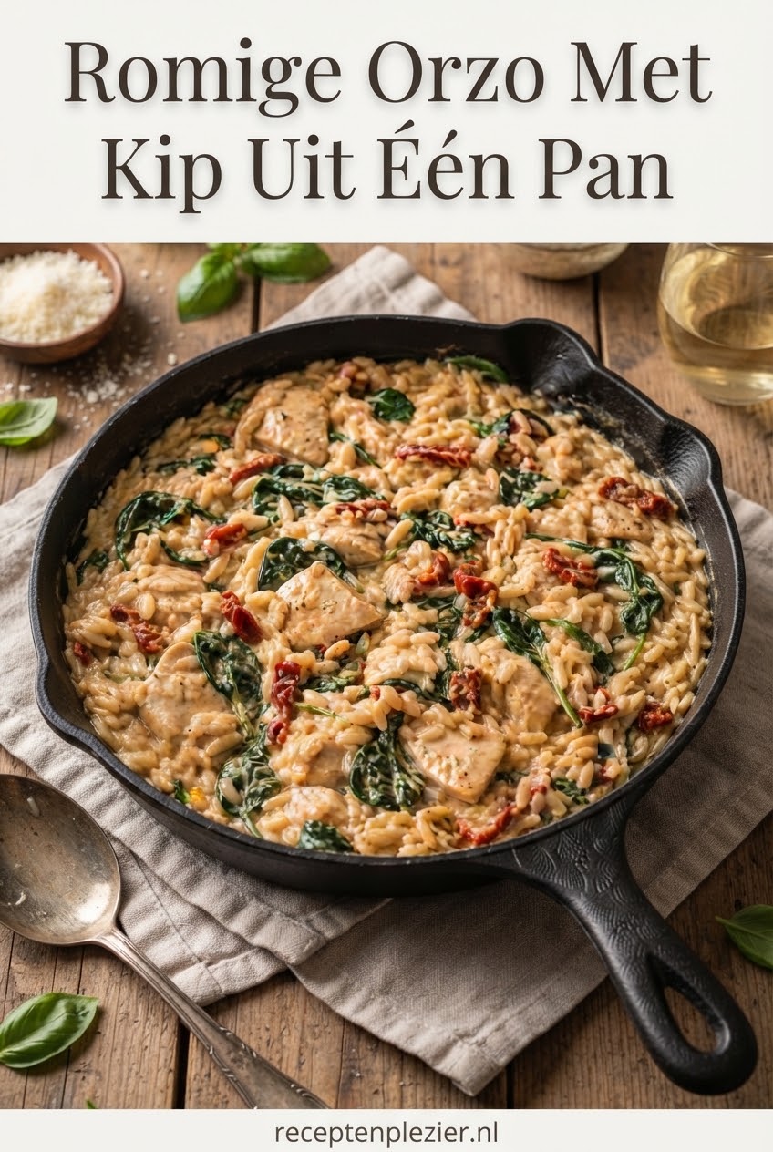 Romige Orzo Met Kip Uit Één Pan