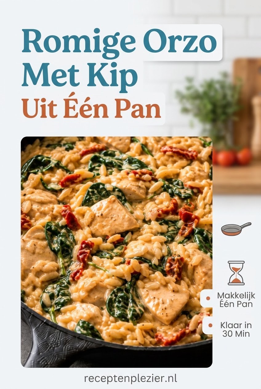 Romige Orzo Met Kip Uit Één Pan