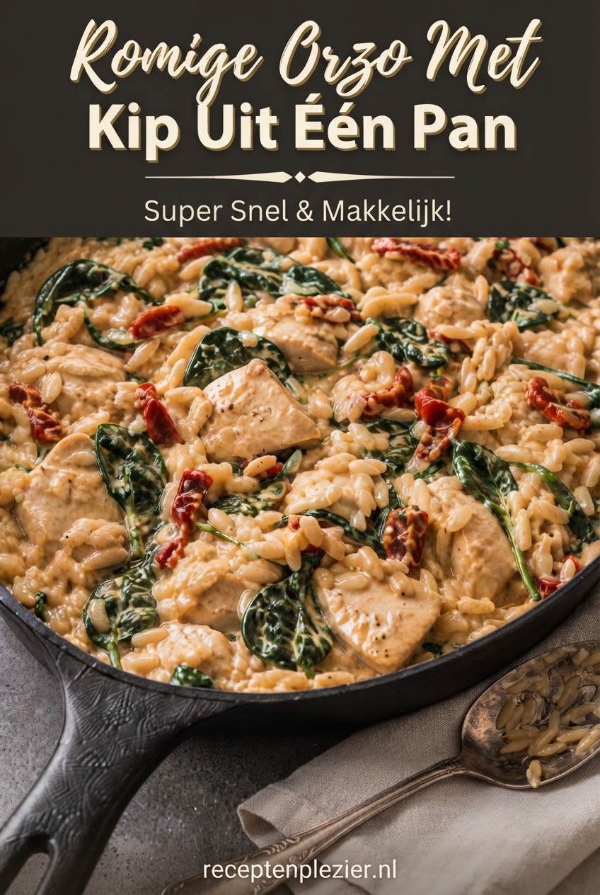 Romige Orzo Met Kip Uit Één Pan