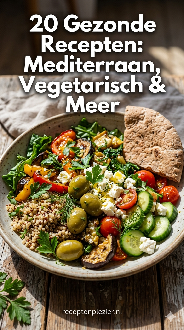 20 Gezonde Recepten: Mediterraan, Vegetarisch & Meer