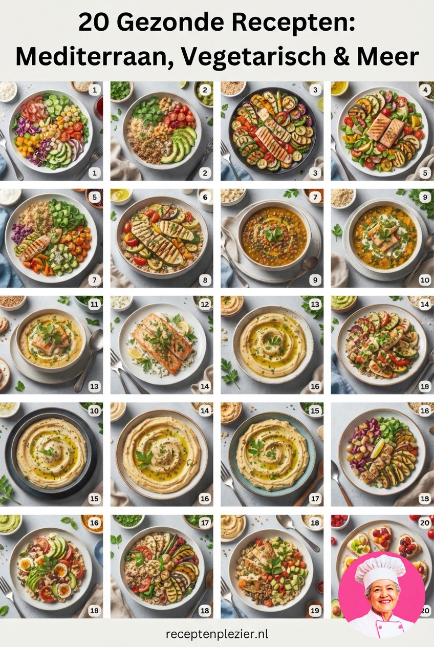 20 Gezonde Recepten: Mediterraan, Vegetarisch & Meer