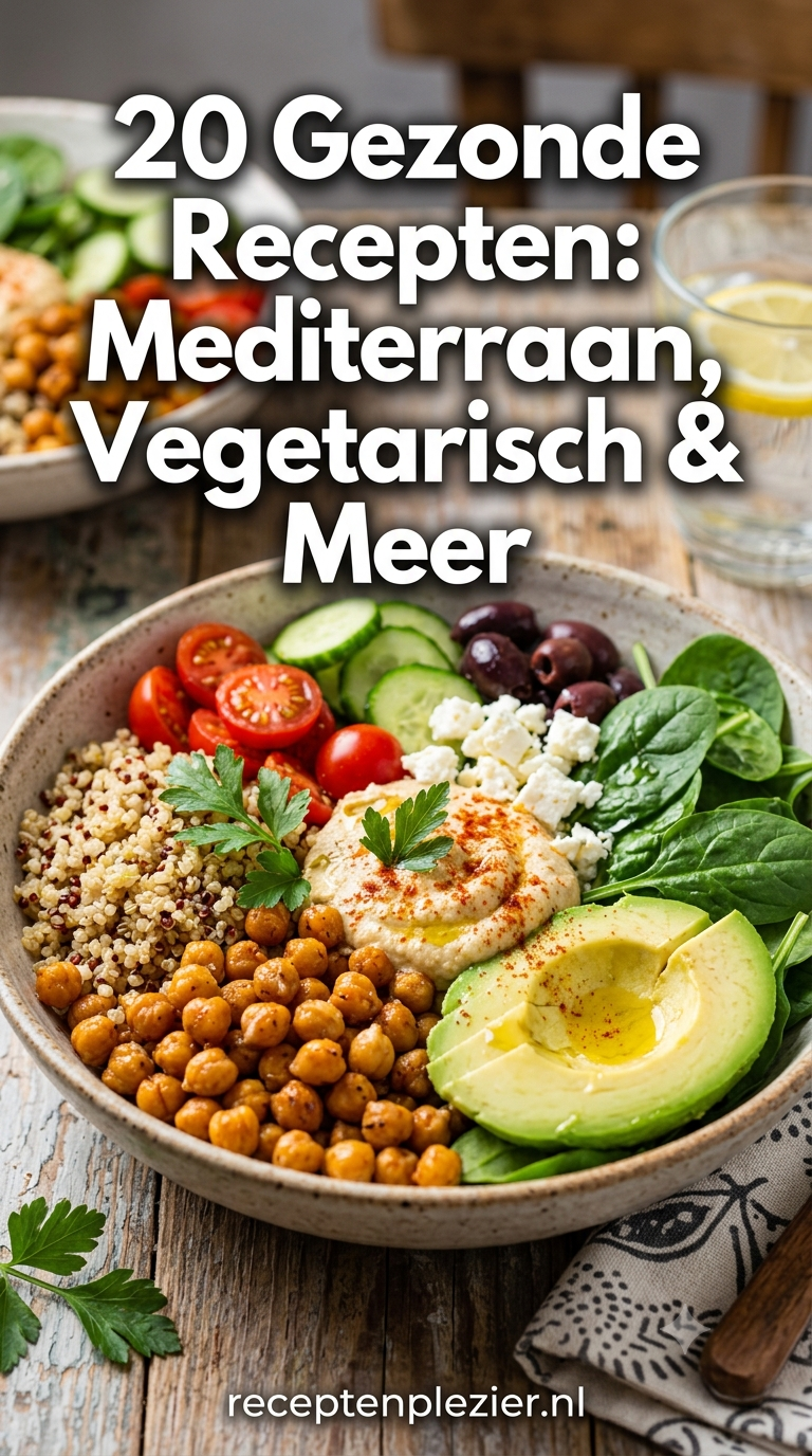 20 Gezonde Recepten: Mediterraan, Vegetarisch & Meer