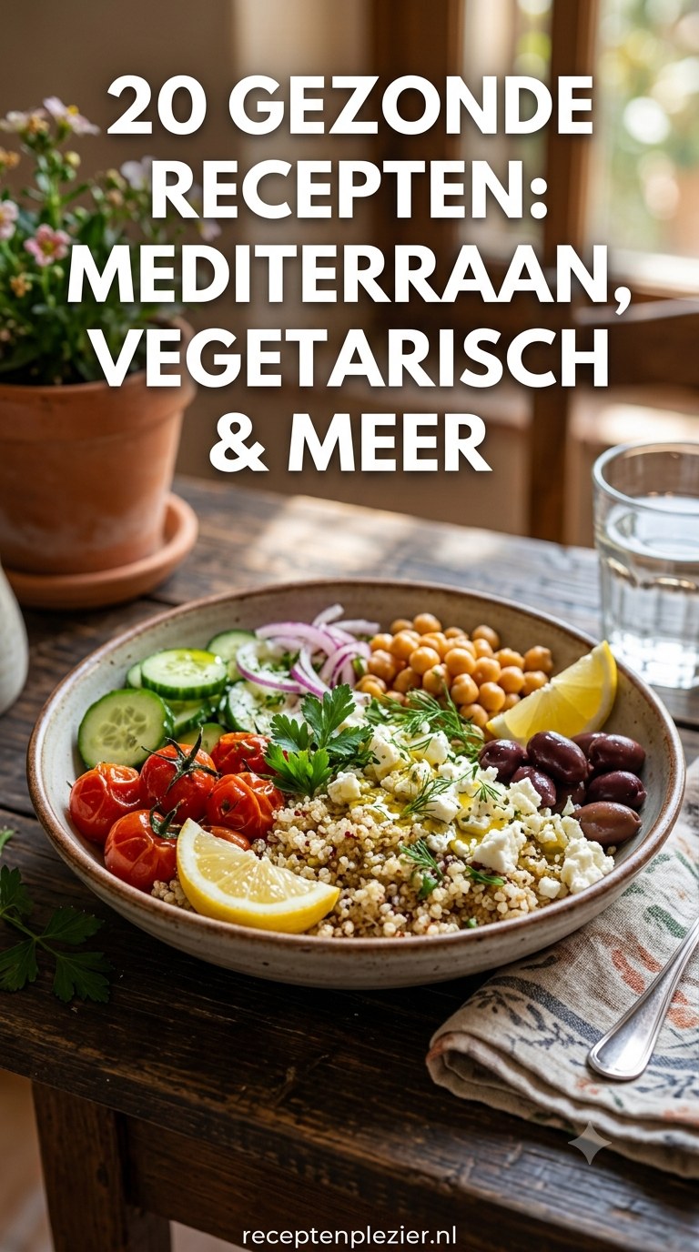 20 Gezonde Recepten: Mediterraan, Vegetarisch & Meer