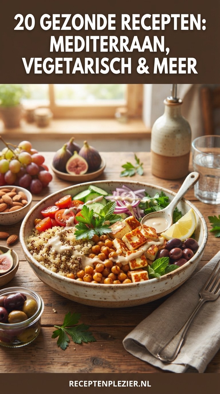 20 Gezonde Recepten: Mediterraan, Vegetarisch & Meer