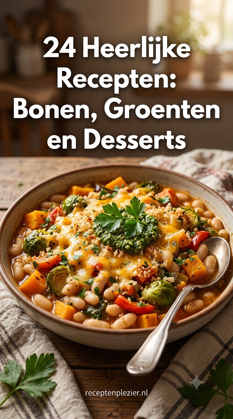 24 Heerlijke Recepten: Bonen, Groenten en Desserts