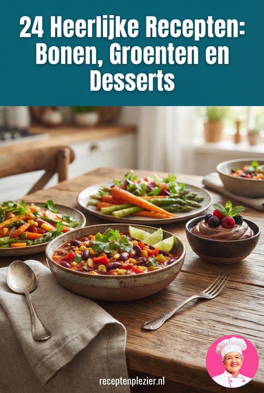 24 Heerlijke Recepten: Bonen, Groenten en Desserts