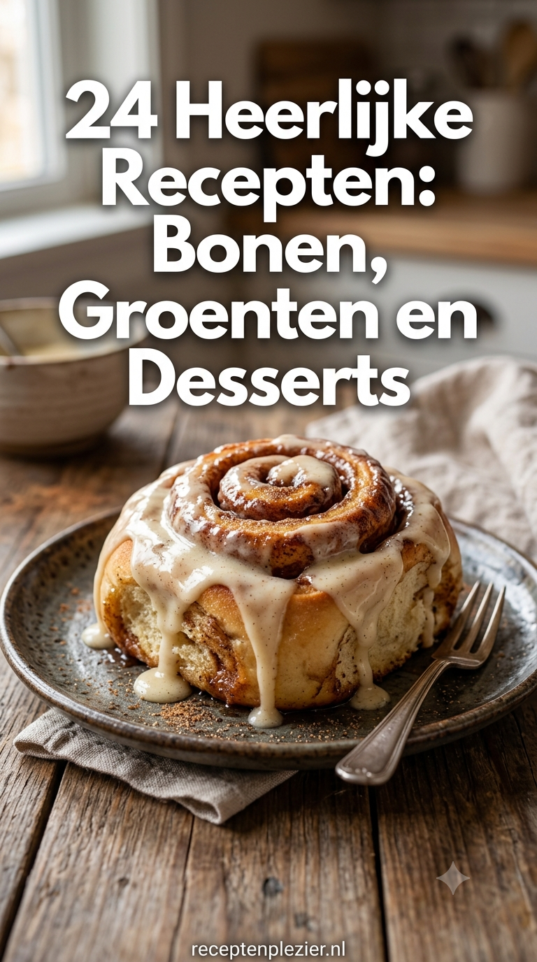 24 Heerlijke Recepten: Bonen, Groenten en Desserts