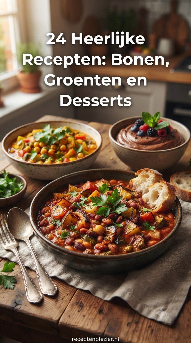 24 Heerlijke Recepten: Bonen, Groenten en Desserts