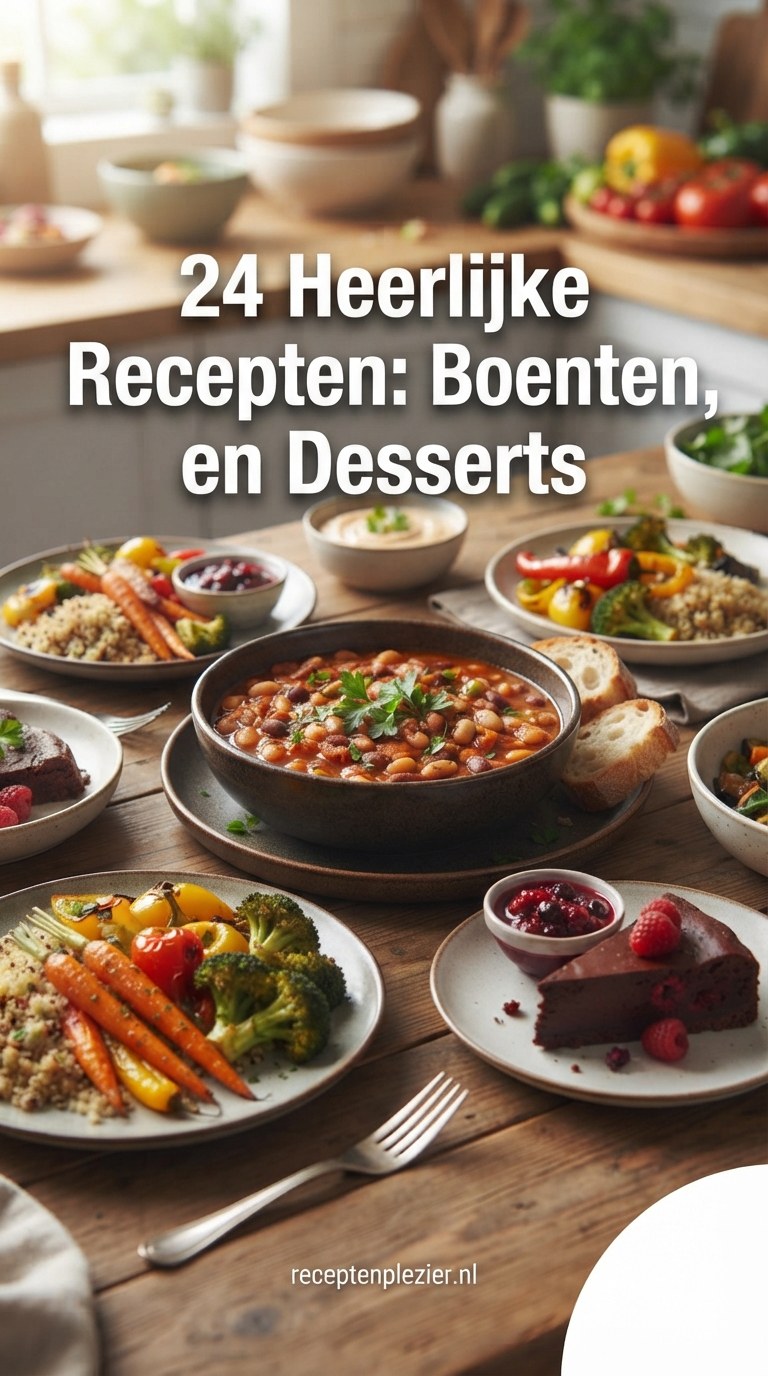 24 Heerlijke Recepten: Bonen, Groenten en Desserts