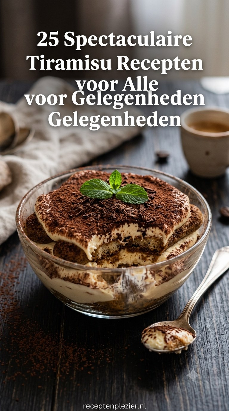 25 Spectaculaire Tiramisu Recepten voor Alle Gelegenheden