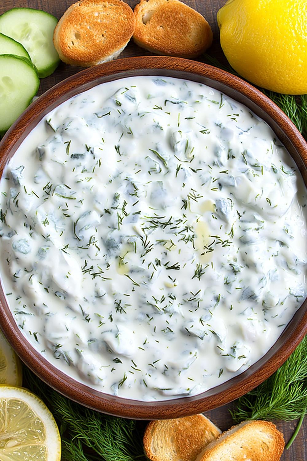 Tzatziki met zaden brood