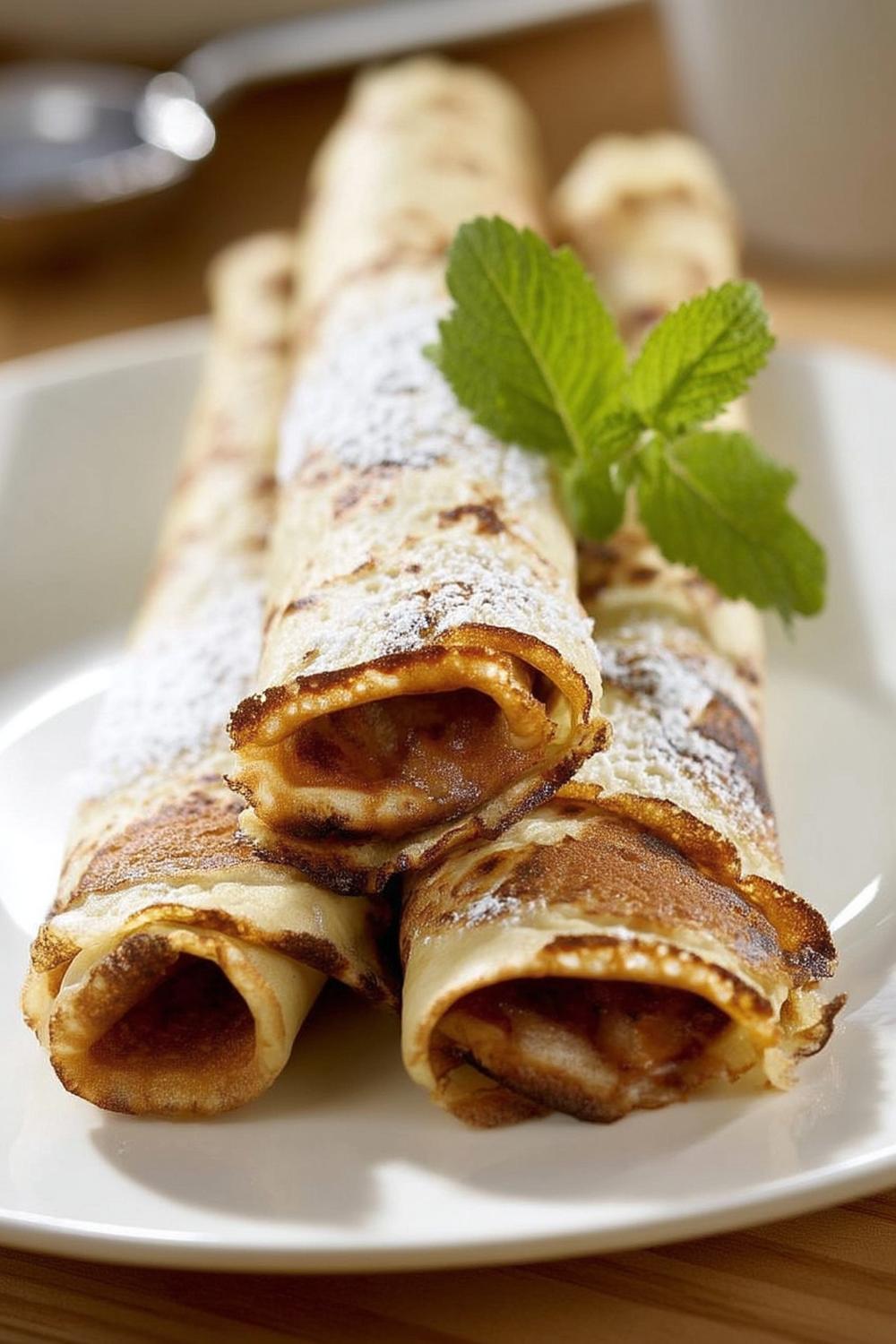 Appelvulling pannenkoekrolletjes