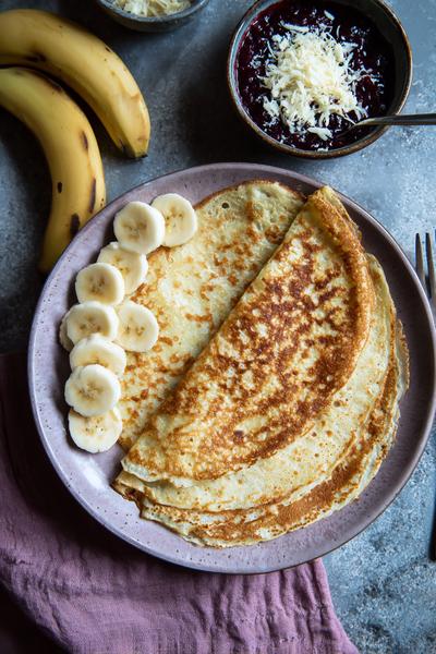 12. Pannenkoeken recept met banaan en donkere bakrand