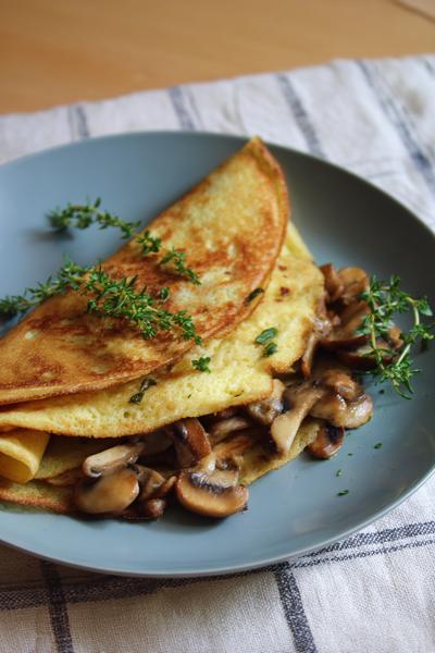 20. Pannenkoeken recept met champignon en tijmgeur