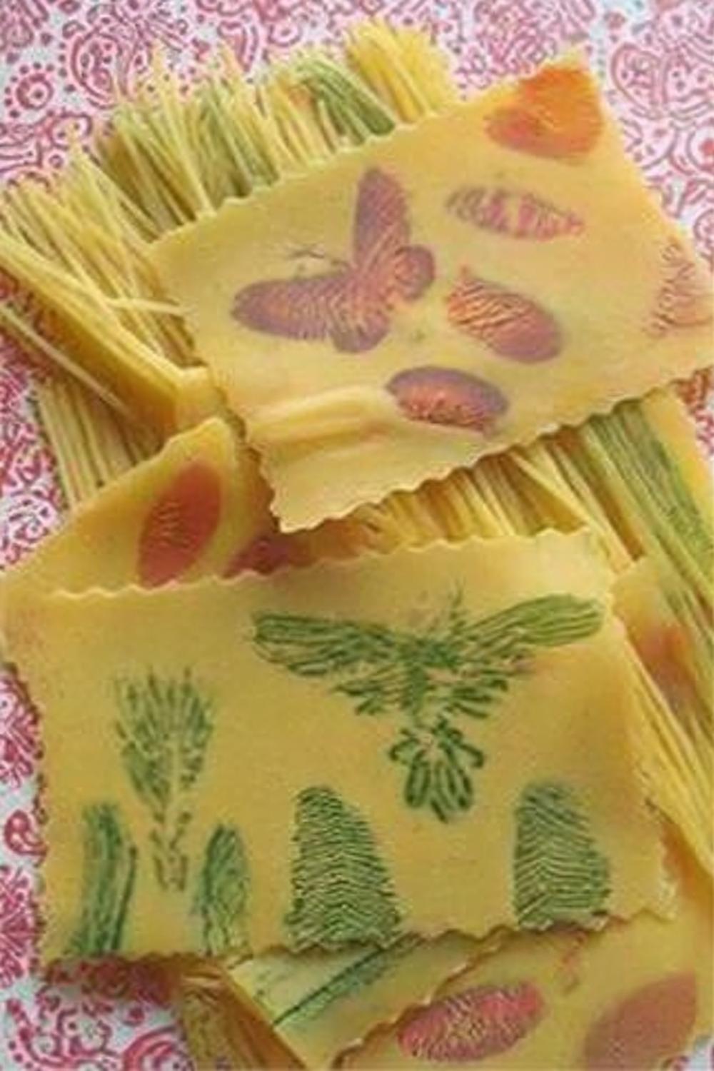 Kleurrijke vlinderpasta decoratief