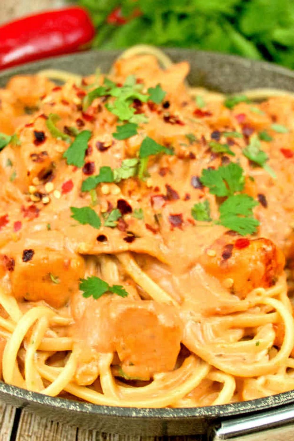 Romige kip spaghetti