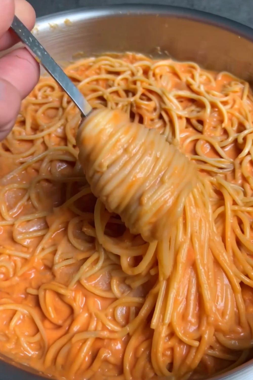 Romige zalm linguine