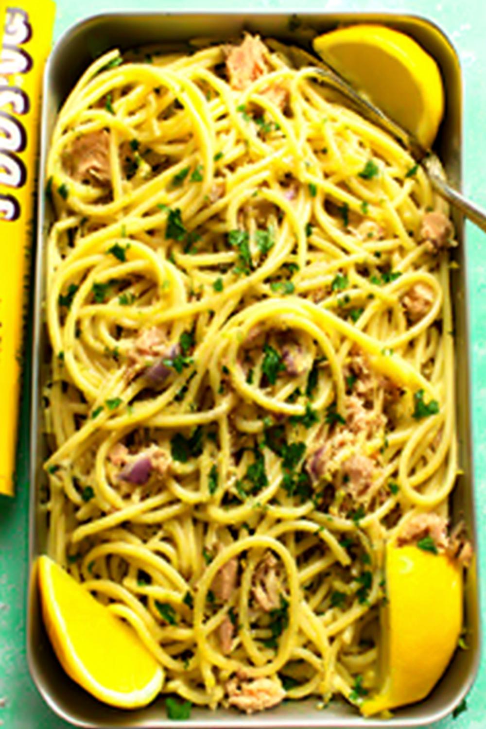 Spaghetti met rundvlees en citroen