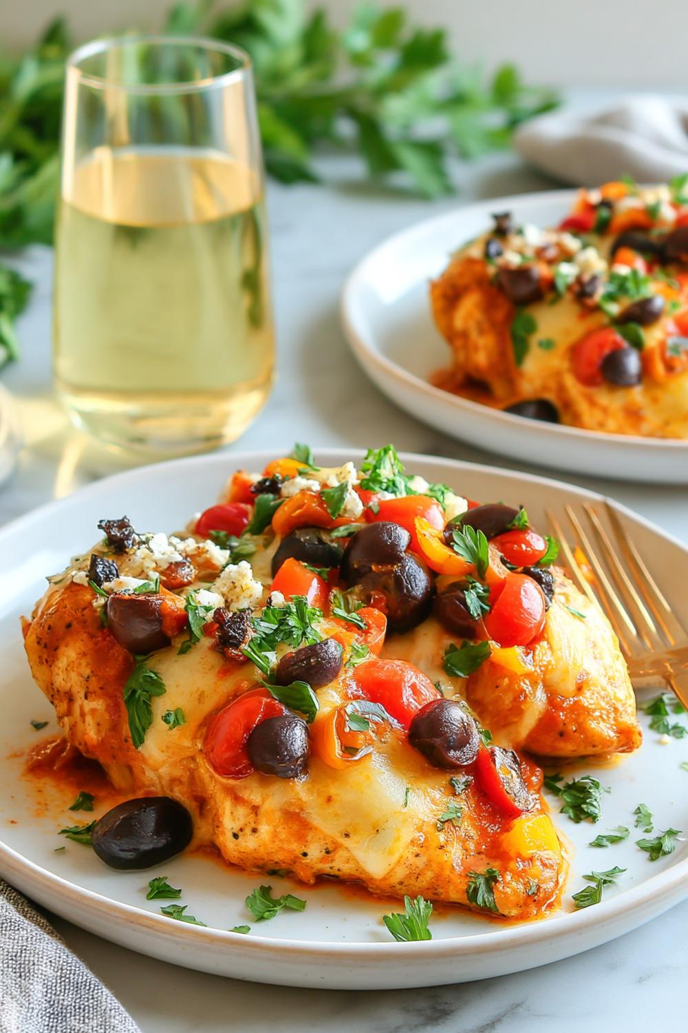 Mediterrane Kip met Olijven