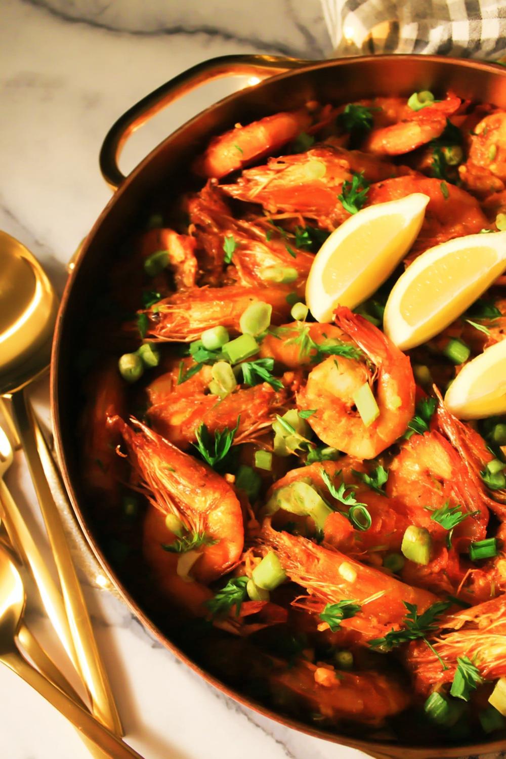 Spaanse Garnalen Paella