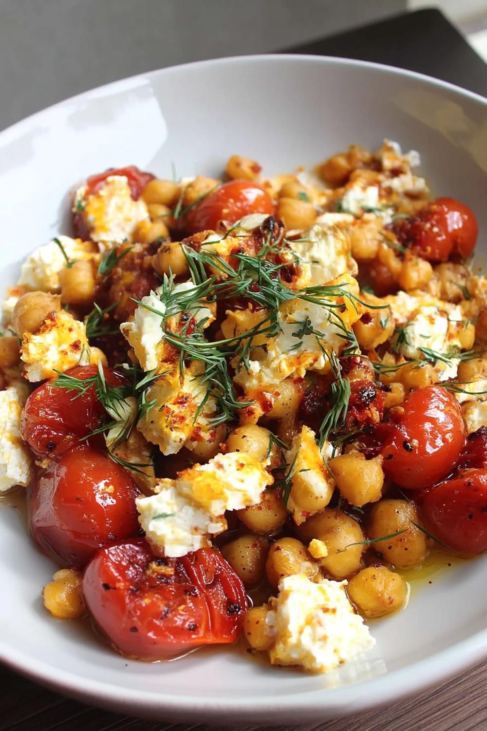 Geroosterde kikkererwten met feta